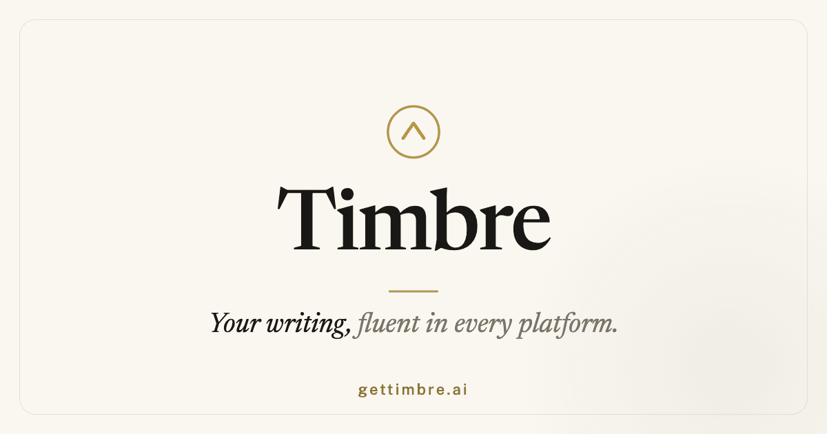 Timbre landing page